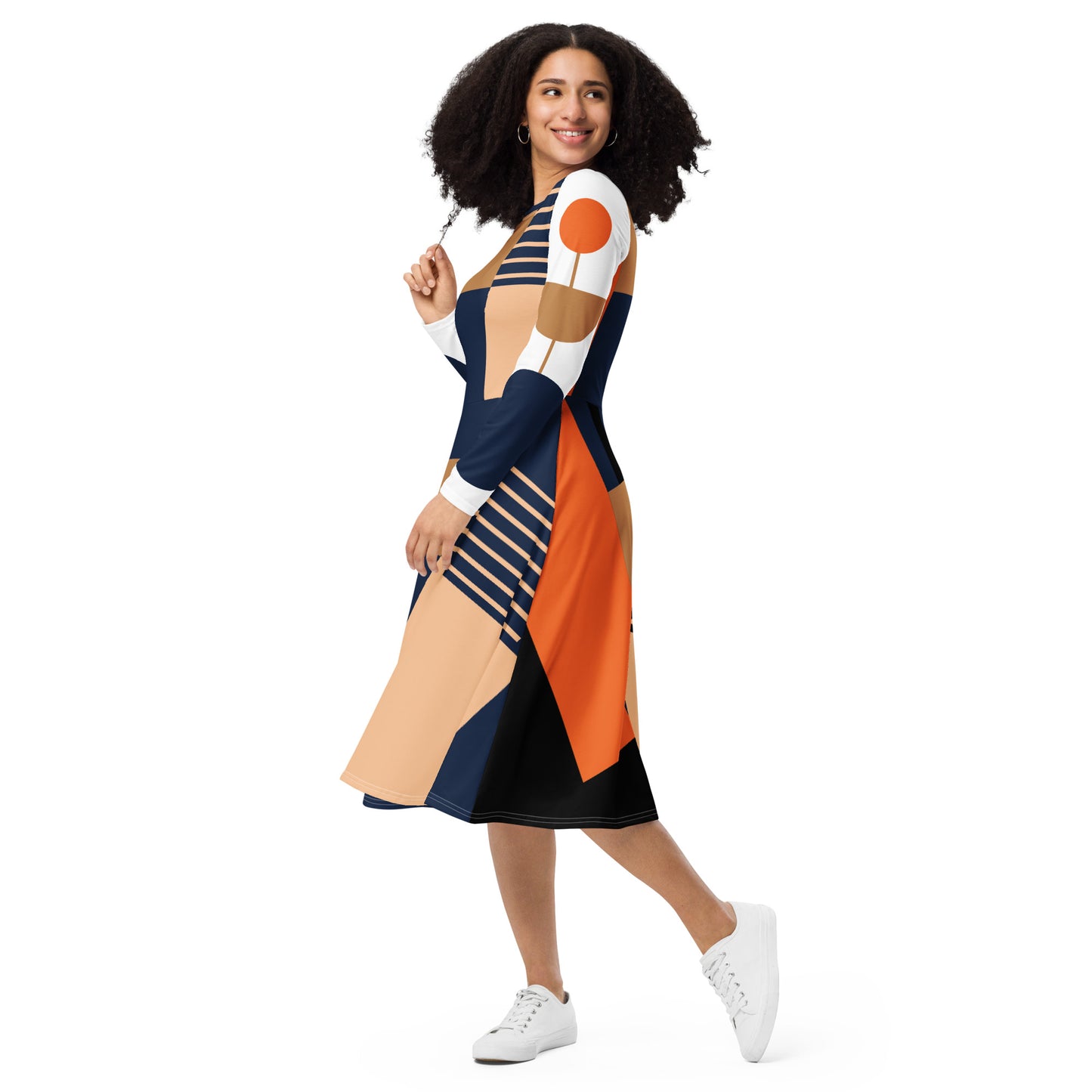 Aline long Sleeve Midi Dress
