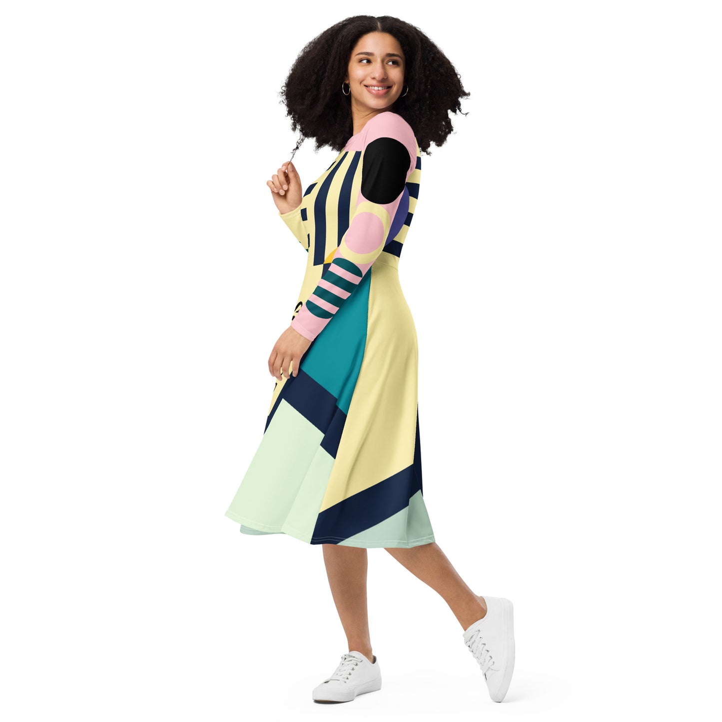 Aline long Sleeve Midi Dress