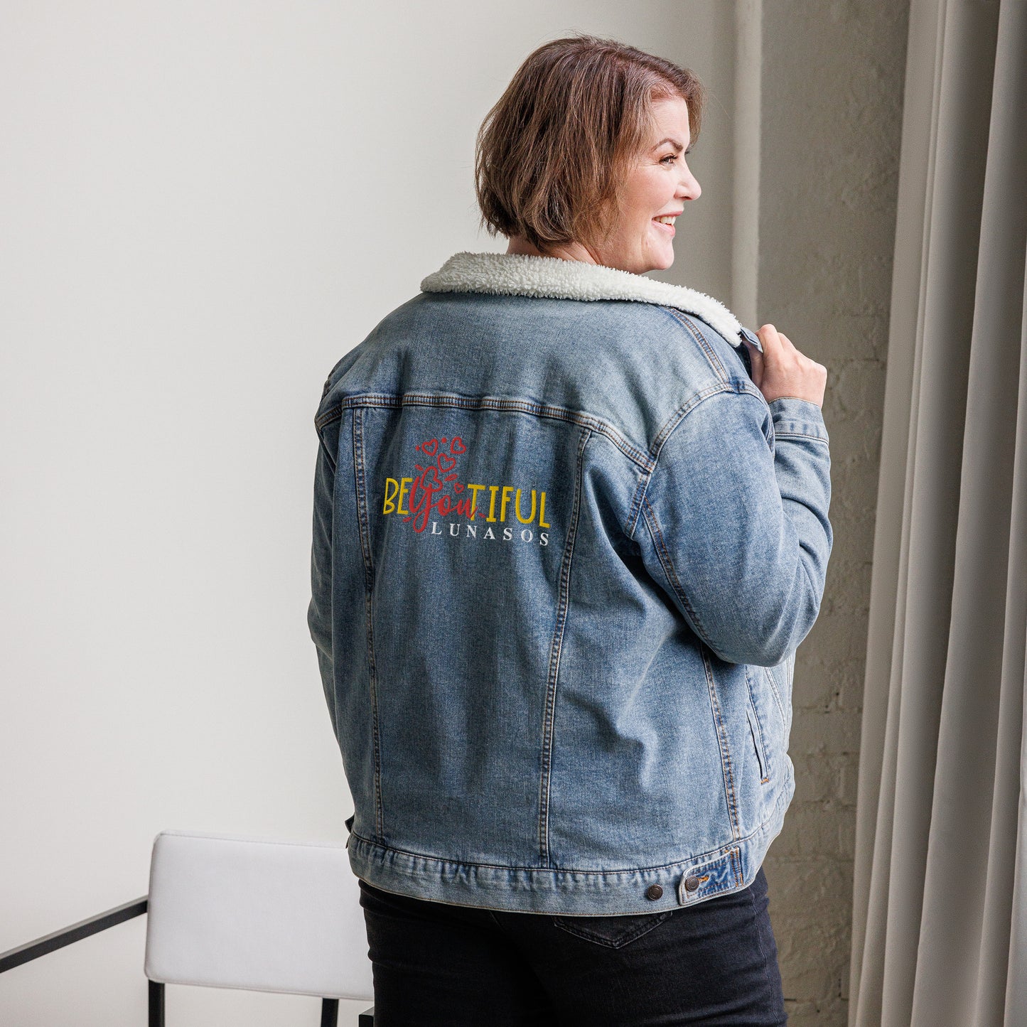 Lunasos Denim Sherpa Jacket