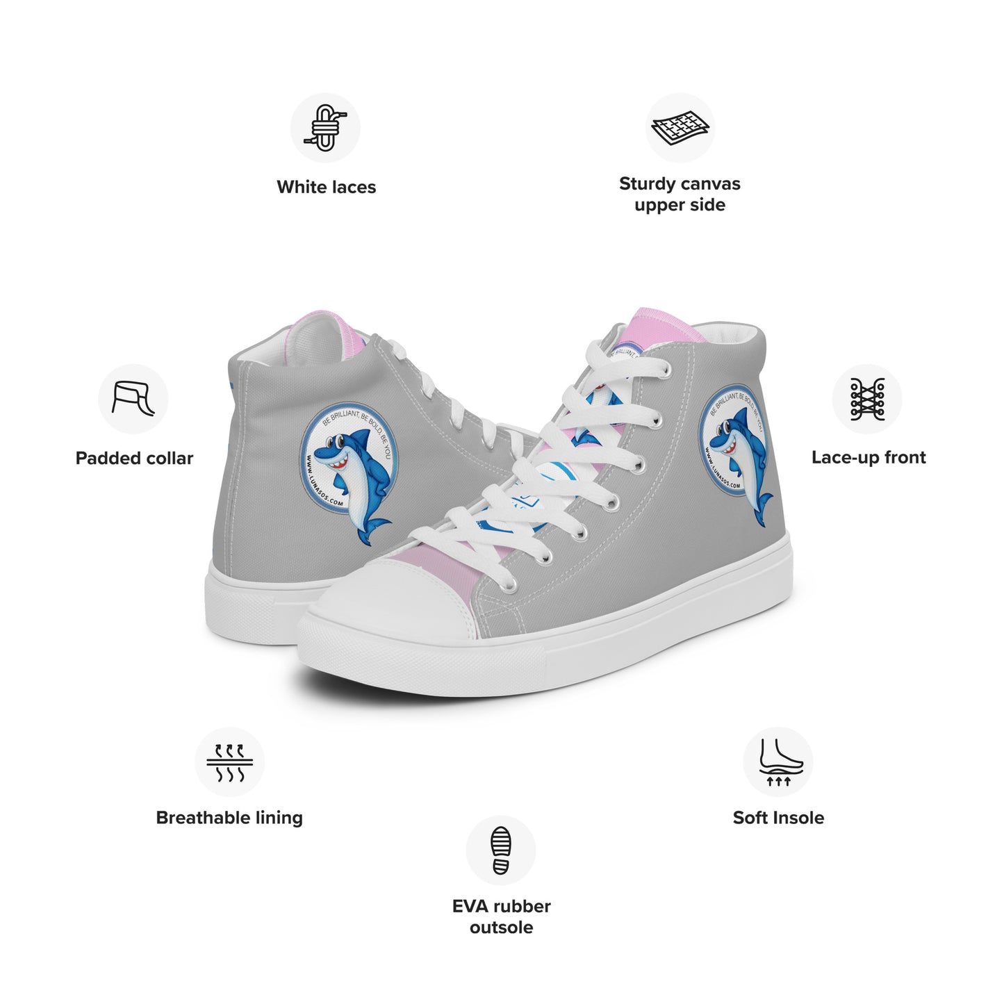 Dolphin High top Canvas Shoes